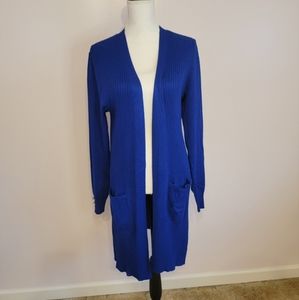 Love Scarlett royal blue duster length cardigan with button details size XL